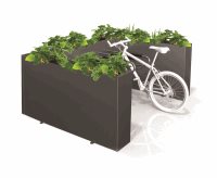 Bicicletero tipo macetero por tres lados para 6 bicicletas