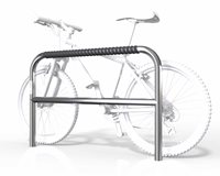 Riel grande para 2 bicicletas con barra de seguridad - Empotrado