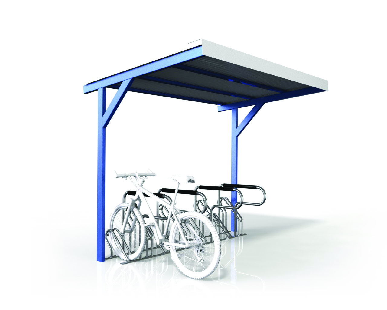 Refugio con acceso por un solo lado para 8 bicicletas - Tipo 3