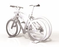 Riel para 2 bicicletas con forma de bicicleta