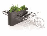 Bicicletero tipo macetero por dos lados para 12 bicicletas