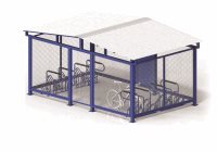 Jaula de estacionamiento horizontal para 16 bicicletas
