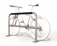 Riel grande para 2 bicicletas con barra de seguridad - Placa Base