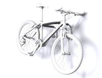Bicicletero montado paralelo al muro