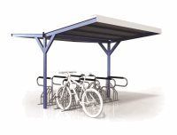 Refugio con acceso por ambos lados para 16 bicicletas - Tipo 3